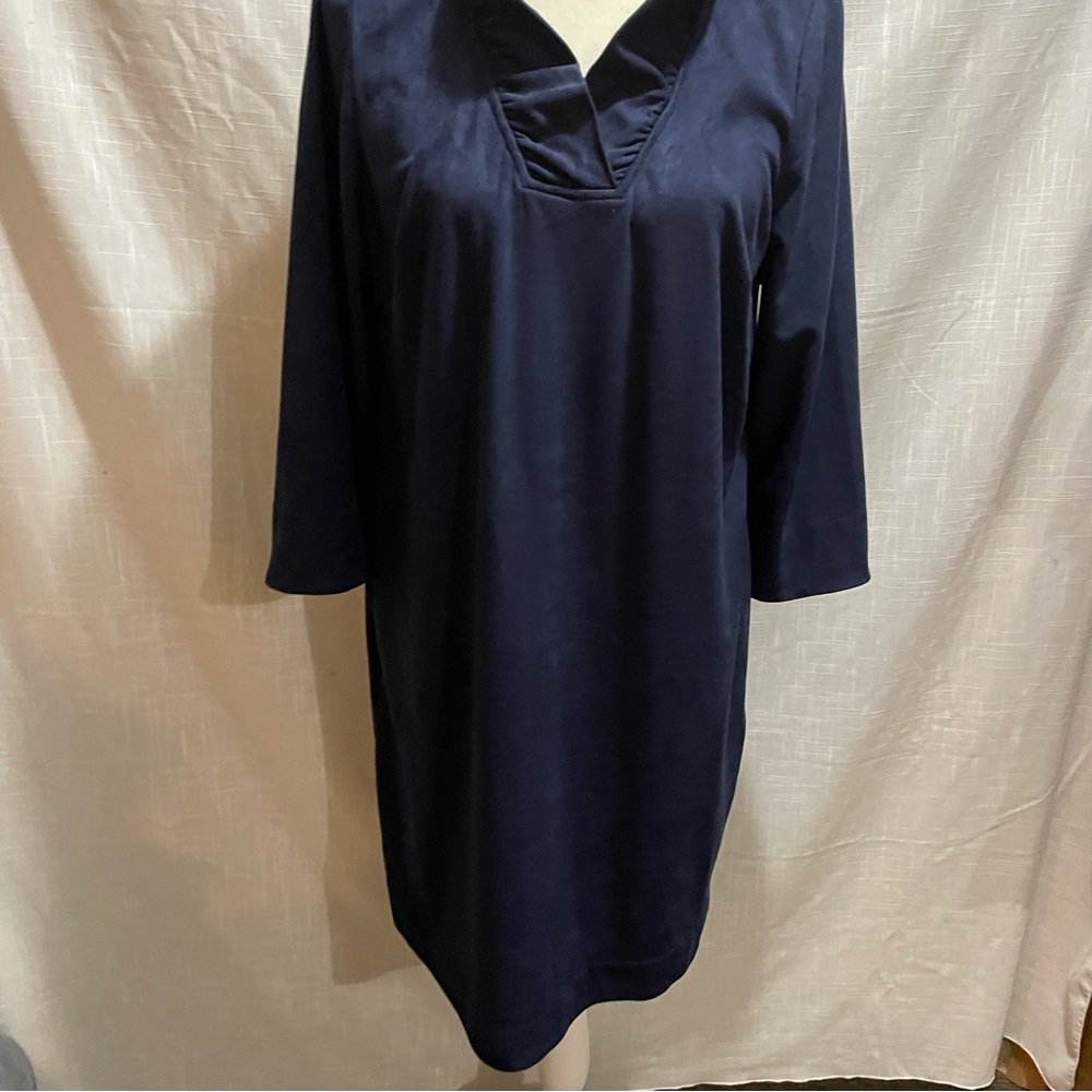 Crown & Ivy navy dress L - Picture 3 of 5
